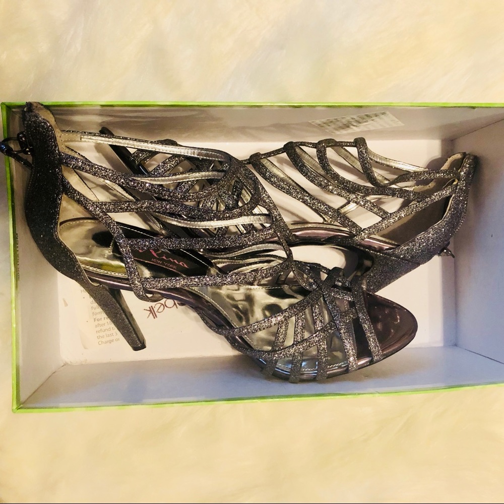 Nina Silver Holiday Heels
